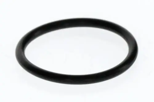 Schwarzer O-Ring auf weißem Hintergrund, geeignet für verschiedene Anwendungen, hergestellt von Bosch.